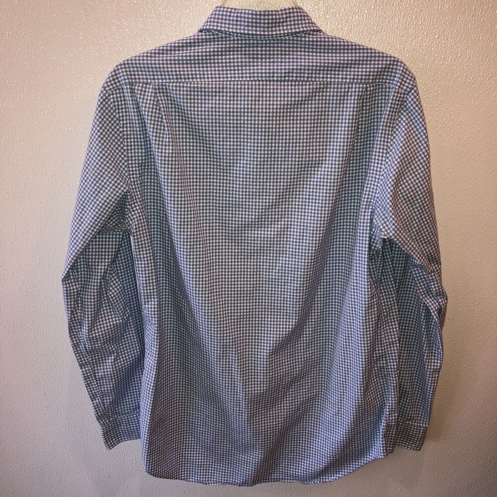 Polo Ralph Lauren Mens Medium Blue Gingham Long Sleeve Button Up Shirt Size M - Picture 4 of 6